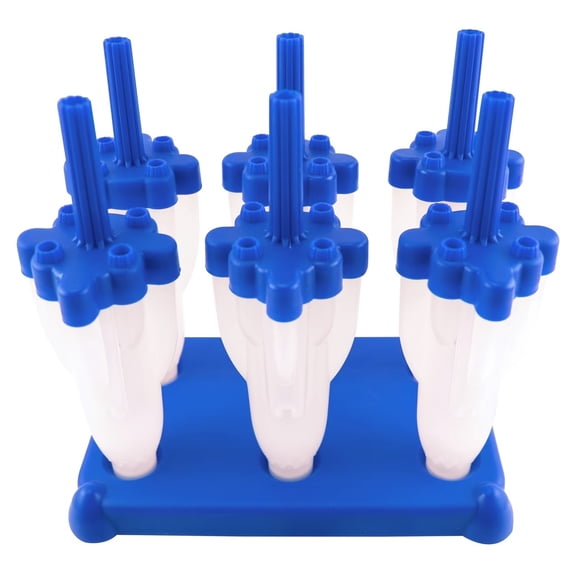 DIY Popsicle Maker with Stand - Create Fun and Delicious Frozen Treats at Home - Dishwasher Safe - Blue