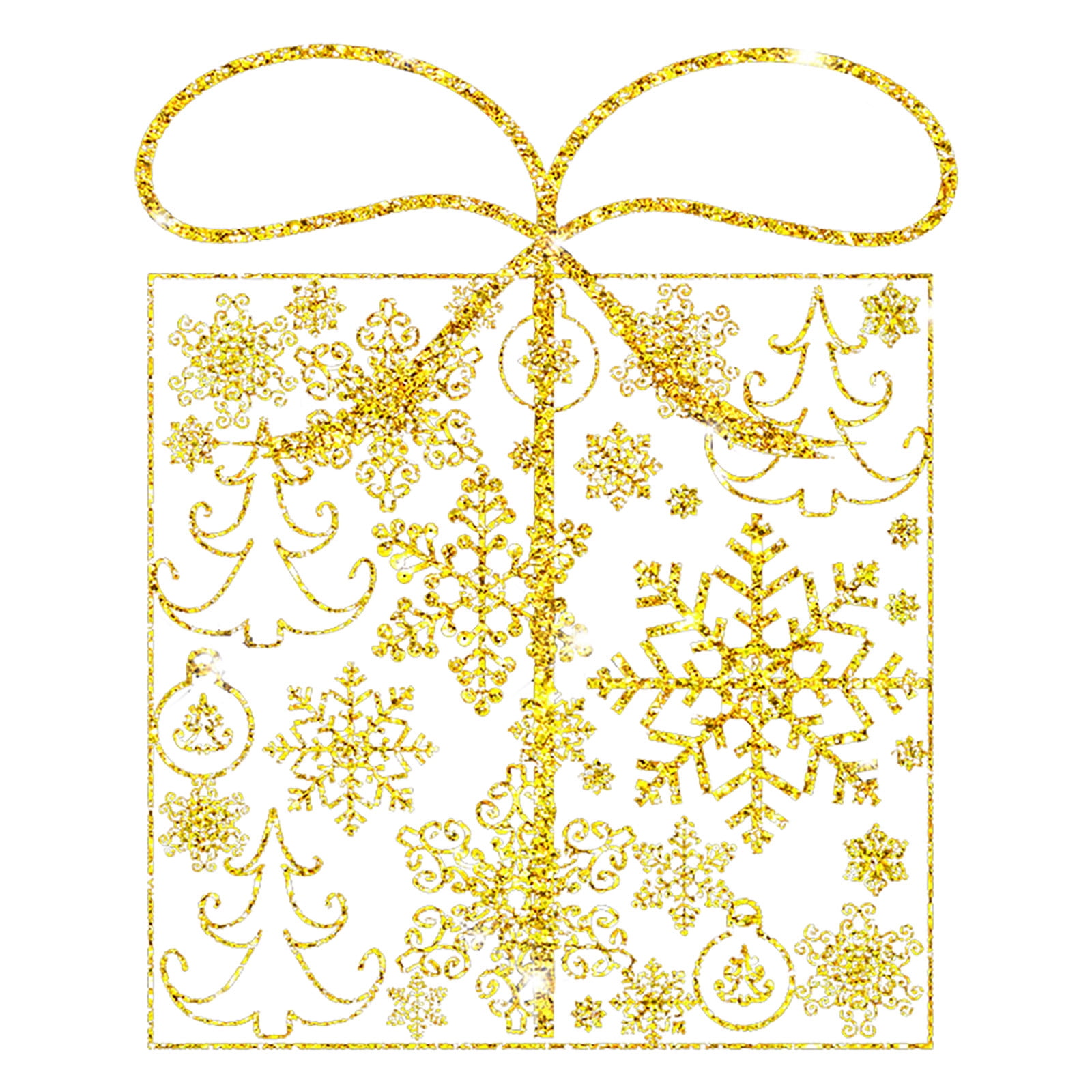 THENEWS DIY Portable Window Decal Christmas Theme Elk Snowflake Window