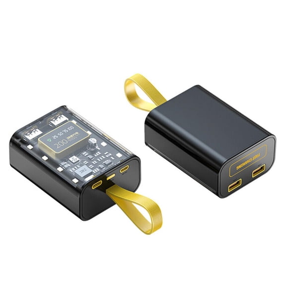 DIY Power Bank Battery Box Dual USB Charging Power Bank Case with LCD Display for 18650 Battery, Black