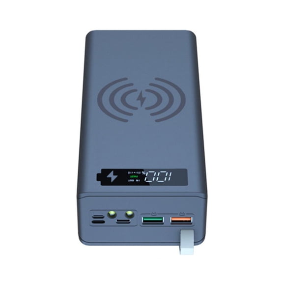 DIY Power Bank Case Kit for 18650 Batteries, Welding-Free Dual USB Portable Charger Enclosure with Wireless Charging Option, PD Fast Charging Compatible