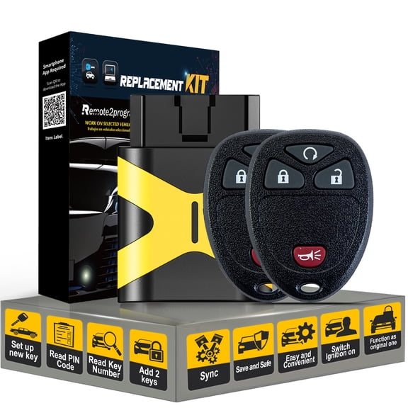 DIY Programmer for No Working Remote and Car Key Keyless Entry Remote Replacement for 2007-2013 GMC Sierra/2007-2014 Chevy Equinox/2008-2010 Saturn Vue 315MHZ with FCC: OUC60270