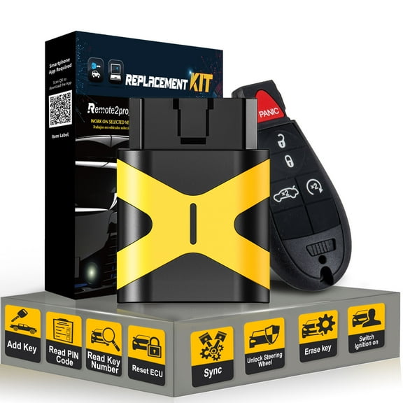 DIY Programming Car Key and Keyless Entry Remote Replacement for 2013-2016 Dodge Dart with FCC: M3N32297100