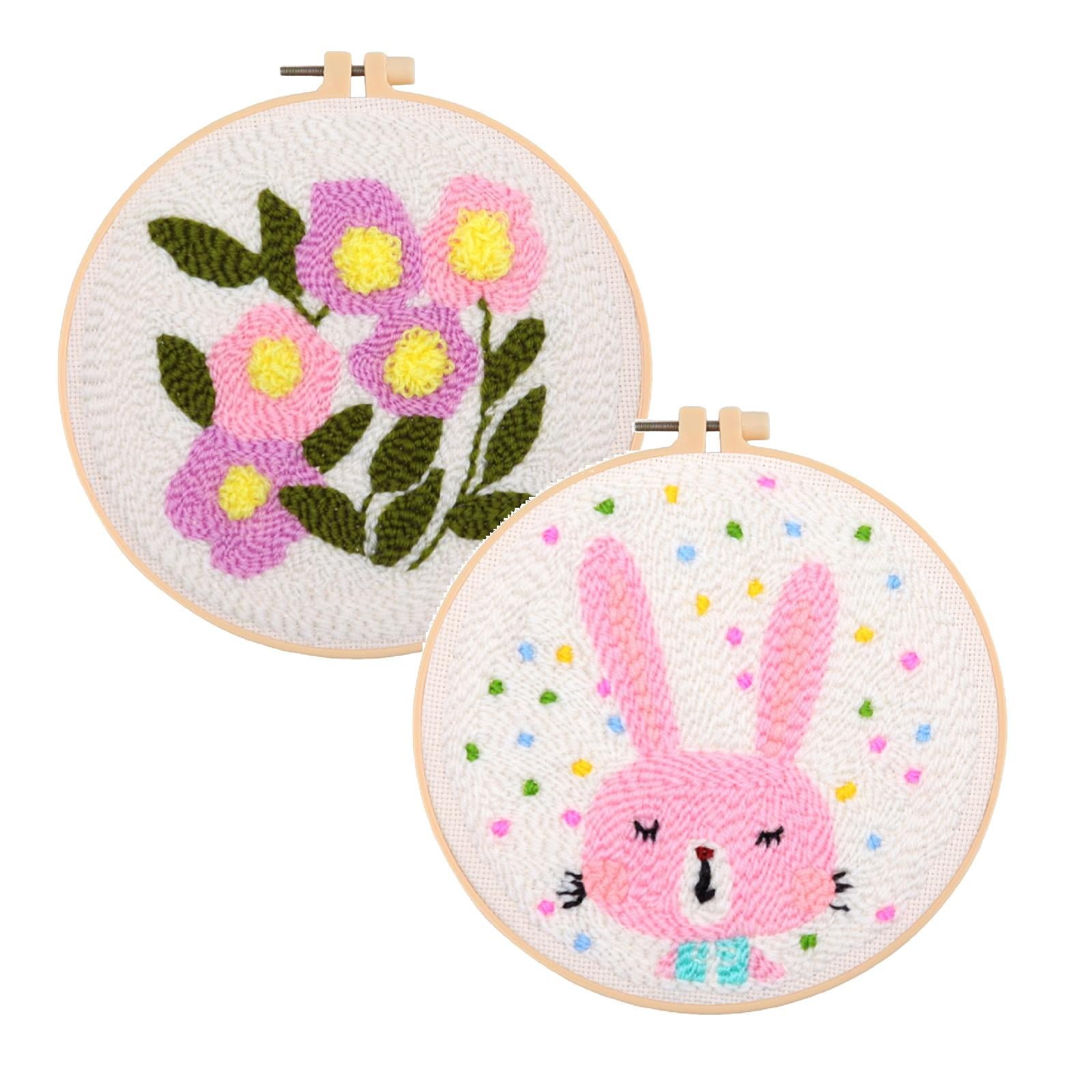 DIY Punch Needle Embroidery Starter Kits for Kids and Adults Beginners ...