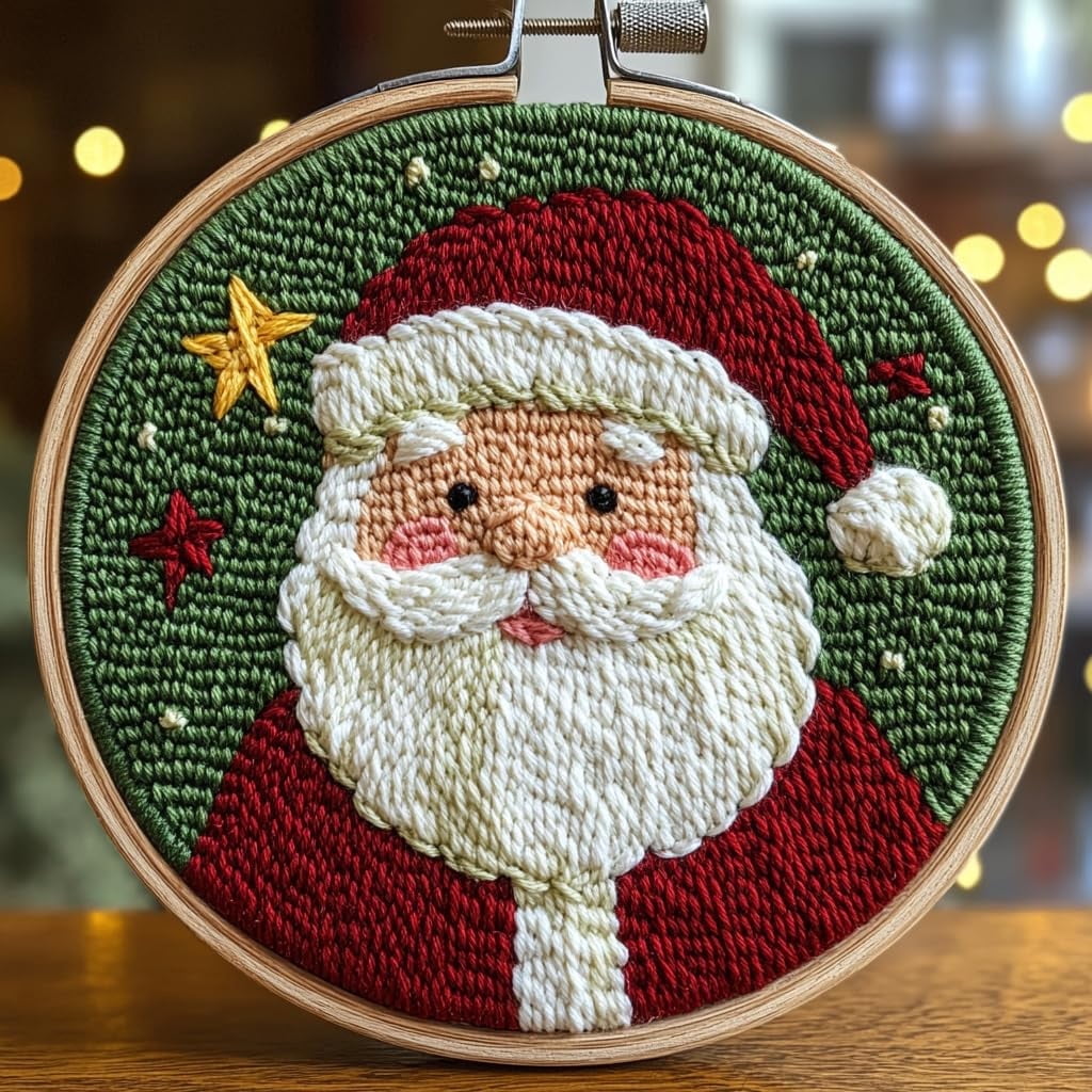 DIY Punch Needle Kits for Beginners Santa Claus Merry Christmas with ...