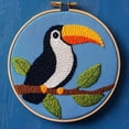 thumbnail image 1 of DIY Punch Needle Kits for Beginners Toucan Bird on Branch with Hoop Embroidery Punch Needle Starter Craft Set Easy for Adults and Children Festival Gift and Decoration 20x20cm-6, 1 of 6