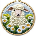 thumbnail image 1 of DIY Punch Needle Kits Cute Sheep in Daisy Flowers Easy for Beginners Punch Needle Embroidery Set for Craft lovers with Printed Pattern and Hoop for Home Decor 20x20cm-23, 1 of 6
