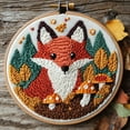 thumbnail image 1 of DIY Punch Needle Kits Red Fox and Mushrooms Easy for Beginners Punch Needle Embroidery Set with Hoop Stamped Pattern for Craft lovers and Home Decor-7, 1 of 6