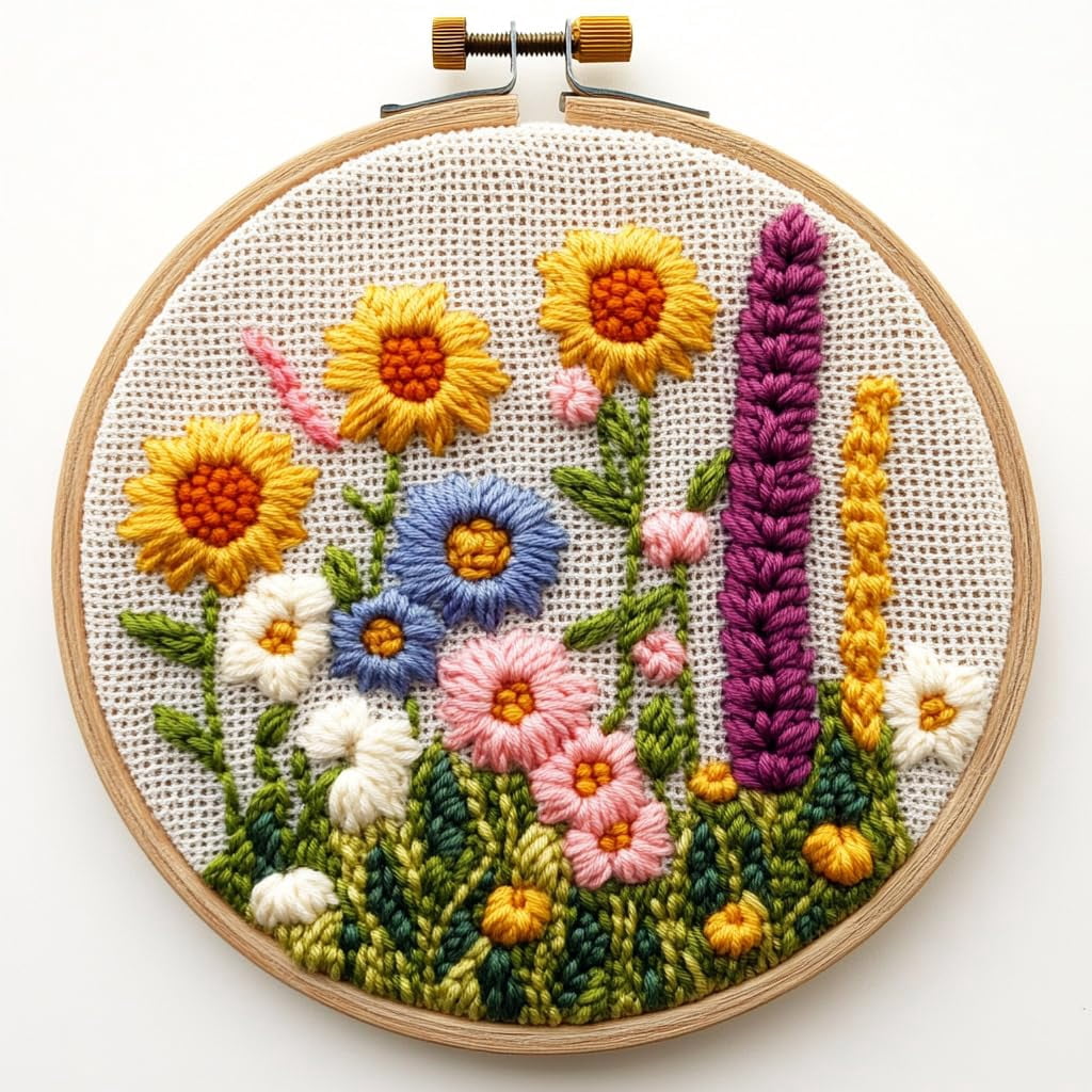 DIY Punch Needle Kits Wild Flowers Easy for Beginners Punch Needle ...