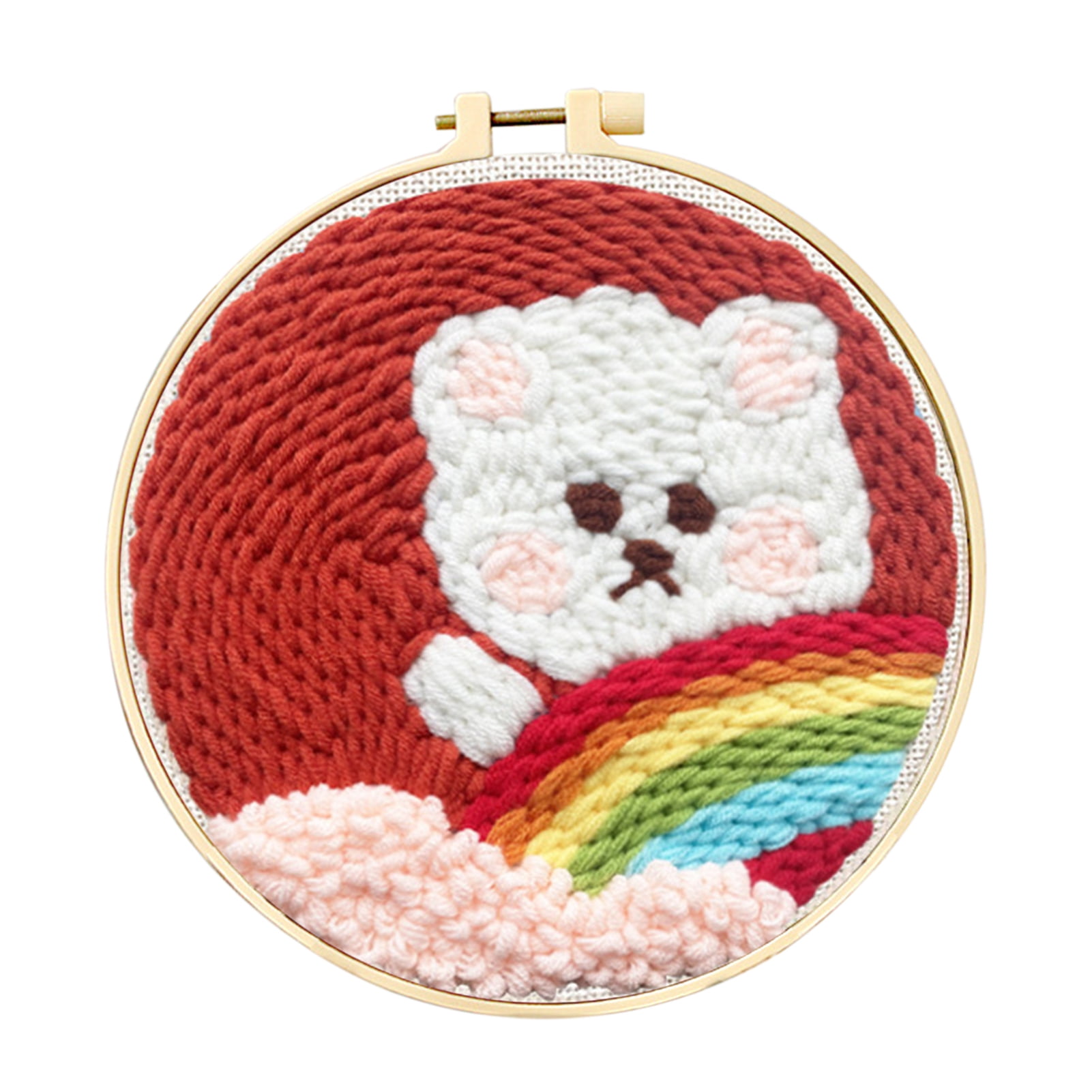DIY Punch Stitch Kit for Beginners Cartoon Pattern with Punch Needle ...