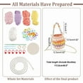 thumbnail image 1 of DIY Purse Knitting Kit Colours Hand Woven Bucket Bag Kits Crossbody Knitting Set with Handle All Making Tool, 1 of 6