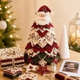 thumbnail image 1 of DIY Quilted Christmas Tree Craft Kit, Pre‑Cut Patchwork Fabric Sewing Set for Adult Beginners, Complete Accessories, 11.81 Inch Self‑Standing 3D Layered Tabletop Ornament for Xmas Home Holiday Decor, 1 of 7