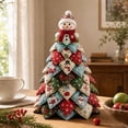 thumbnail image 1 of DIY Quilted Christmas Tree Kit, 3D Fabric Patchwork Craft Set for Beginners, DIY Christmas Tree Kit, 3D Fabric Patchwork, Quilting Craft, Handmade Tabletop Holiday Decor, Christmas Gift, 1 of 6
