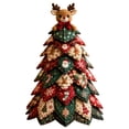 thumbnail image 1 of DIY Quilted Christmas Tree Kit, 3D Fabric Patchwork Craft Set for Beginners, Handmade Tabletop Holiday Xmas Decor, Ideal for Home Mantel Table Office Display, #C, 1 of 8