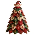 thumbnail image 1 of DIY Quilted Christmas Tree Kit, 3D Fabric Patchwork Craft Set for Beginners, Handmade Tabletop Holiday Xmas Decor, Ideal for Home Mantel Table Office Display, #F, 1 of 8