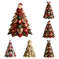 thumbnail image 1 of DIY Quilted Christmas Tree Kit, DIY Holiday Patchwork Sewing Craft Kit, 3D Fabric Patchwork Craft Set, Handmade Christmas Home Decor for Mantel Table Office Display, Gifts for Quilting Lovers (#F), 1 of 8