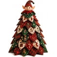thumbnail image 1 of DIY Quilted Christmas Tree Kit, Handmade Christmas Tree Craft Kit, 3D Fabric Patchwork Christmas Quilt Tabletop Christmas Decorations, Holiday Home Decor Christmas Gift for All Ages, 1 of 8