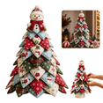 thumbnail image 1 of DIY Quilted Christmas Tree Kit,Holiday Patchwork Sewing Craft Kit，Handmade Christmas Tree Craft Kit,3D Fabric Patchwork Craft Set,Handmade Tabletop Holiday Decor,E, 1 of 9