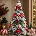 thumbnail image 1 of DIY Quilted Christmas Tree Kit, Snowman DIY Tree Patchwork Kit, DIY Seasonal Craft Kit for Christmas Party Table Decoration, 1 of 5