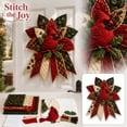 thumbnail image 1 of DIY Quilted Christmas Wreath Making Kit, Red Cardinal Bird Motif Fabric Patchwork Craft Set, Hand‑Sew Material for Indoor Winter Farmhouse Wall Hanging Craft Project, 1 of 7
