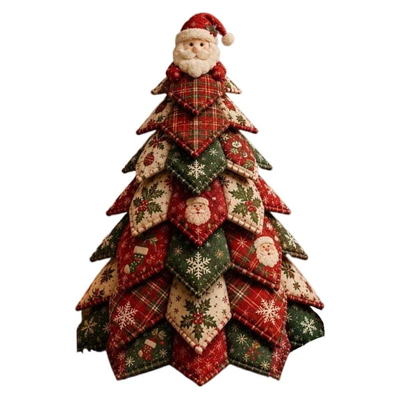DIY Quilted Halloween Tree Kit, 3D Padded Fabric Patchwork Sewing Craft Quilt Kits, Complete Beginner Fabric Tree Sewing Kit wth Elf Topper, for Halloween Mantel,Tabletop,Shelf,Craft Lovers
