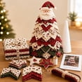 thumbnail image 1 of DIY Quilted Santa Christmas Tree Kit, Fabric Patchwork Set, Handmade | Holiday Tabletop Decor, Layered Ornament, Sewing Craft for Adults, Snowman Tree, Charming Quilting Gift(E), 1 of 8