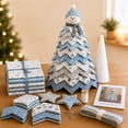 thumbnail image 1 of DIY Quilted Santa Christmas Tree Kit, Fabric Patchwork Set, Handmade | Holiday Tabletop Decor, Layered Ornament, Sewing Craft for Adults, Snowman Tree, Charming Quilting Gift(Snowman), 1 of 7