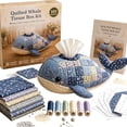 thumbnail image 1 of DIY Quilted Sea Animal Tissue Box Sewing Kit for Beginners, Handmade Patchwork Fabric Craft Set for Home Decor Gift, 1 of 5
