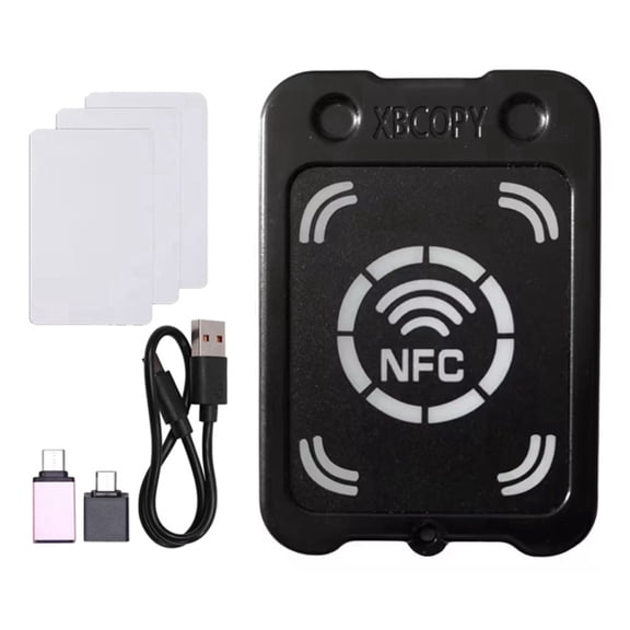 DIY RFID Reader Copier Kit with 3 UID Cards, 2 Random-Color Adapters & USB Cable