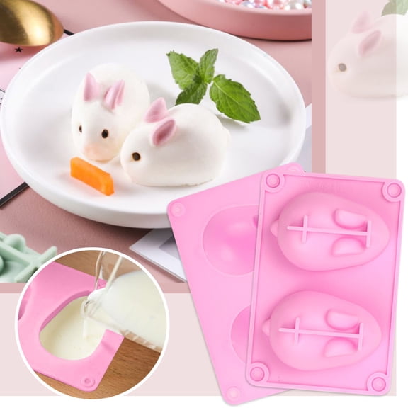 DIY Rabbit Shape Cake Baking Tool Mould Baking Tray Silicone Bunny Mould Silicone Baking Mould For Candy Easter Mould,Cake Mould
