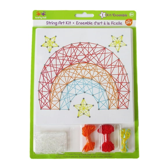 DIY Rainbow String Art Craft Kit for Kids, Classroom, and Home - For Ages 6+