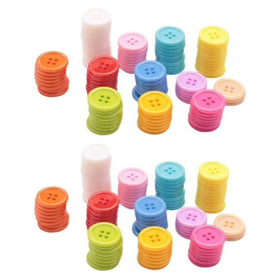 DIY Random Color 200 Sewing Buttons Craft DIY Toys, Plastic, Random Color, 20mm