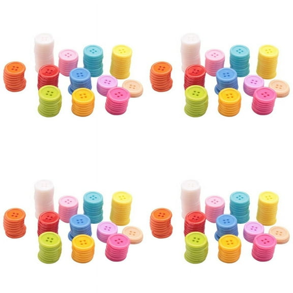 DIY Random Color Set of 400 Sewing Buttons Craft for Kids DIY Toys, Plastic, Random Color, 20mm