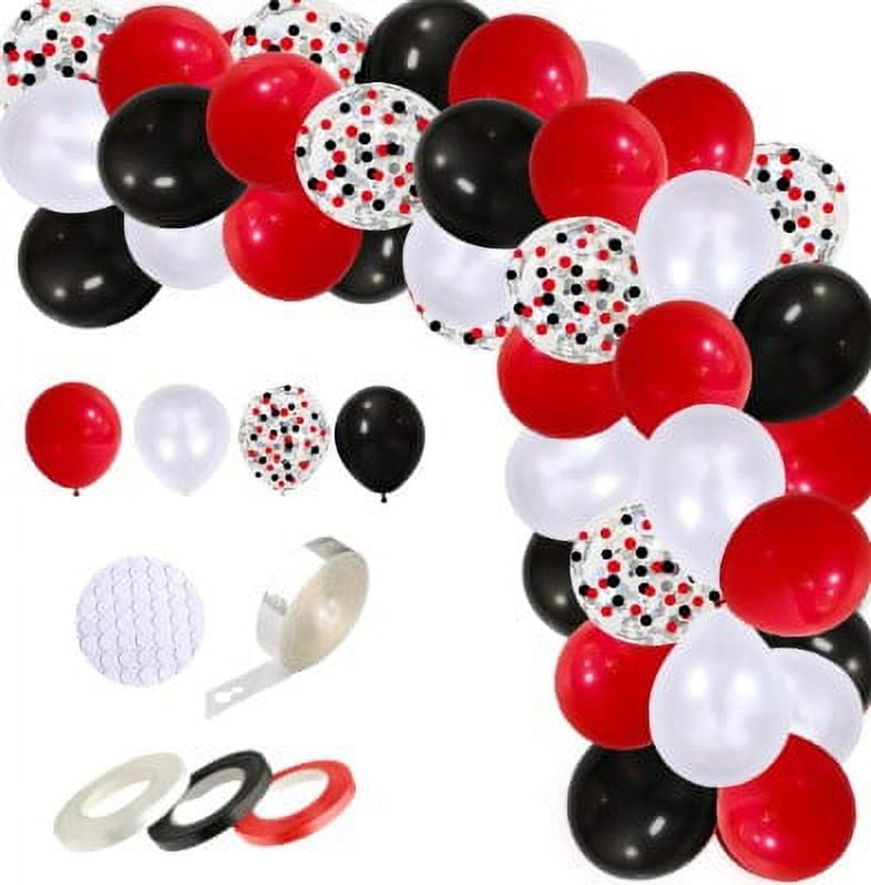 DIY Red Black White Balloon Garland Arch Kit   12 10 Red Black White Balloon Latex Confetti Balloons 16ft Arch Strip for Circus BBQ Birthday