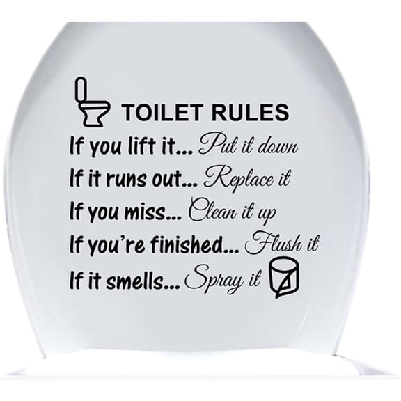 DIY Removable Toilet Rules Wall Quotes Stickers Washroom Bathroom Decals Vinyl Art Decor for Living Room Home Decorations
