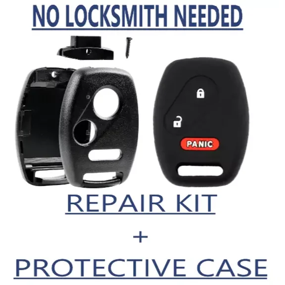 DIY Repair Kit For Honda 2003-2013 Models 3B Remote Key Case Shell + Cover