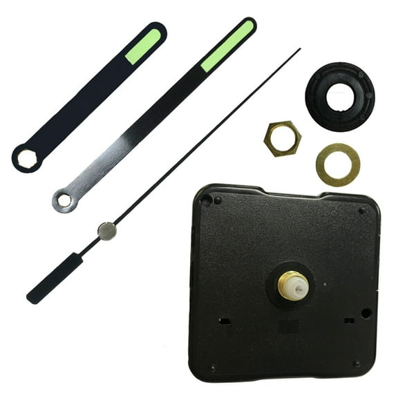 DIY Replacement Hanging Clock Movement Set Hanging Clock Movement with Metal Hour Minute Second Hand Luminous Silent Clock Movement Accessories for Home Store (Black)