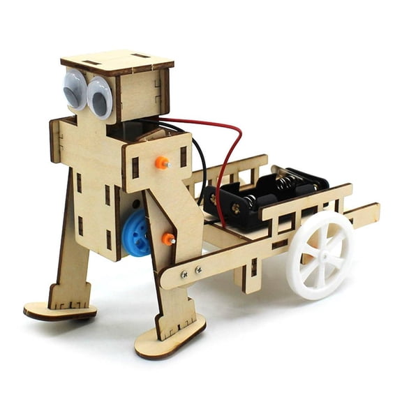 DIY Robot Pull Cart Kit, DIY Craft Science Experiment Kit Educational Physics Learning Craft Projects
