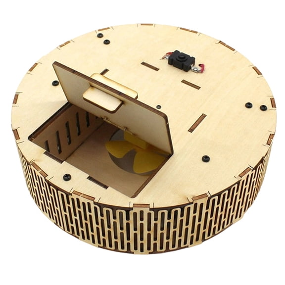 DIY Robot Vacuum Cleaner Model No.1 - Handmade Wooden Craft Kit, Battery Powered