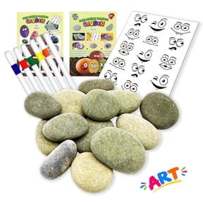 Toymingle Rock Painting Kit, Kids Art Crafting Set 11-Piece Multicolor