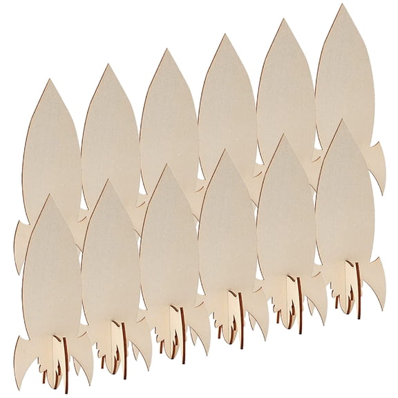Raindrops 1 set of DIY Wooden Rocket Mini Rocket Paint and Decorate Wooden Rocket Crafts