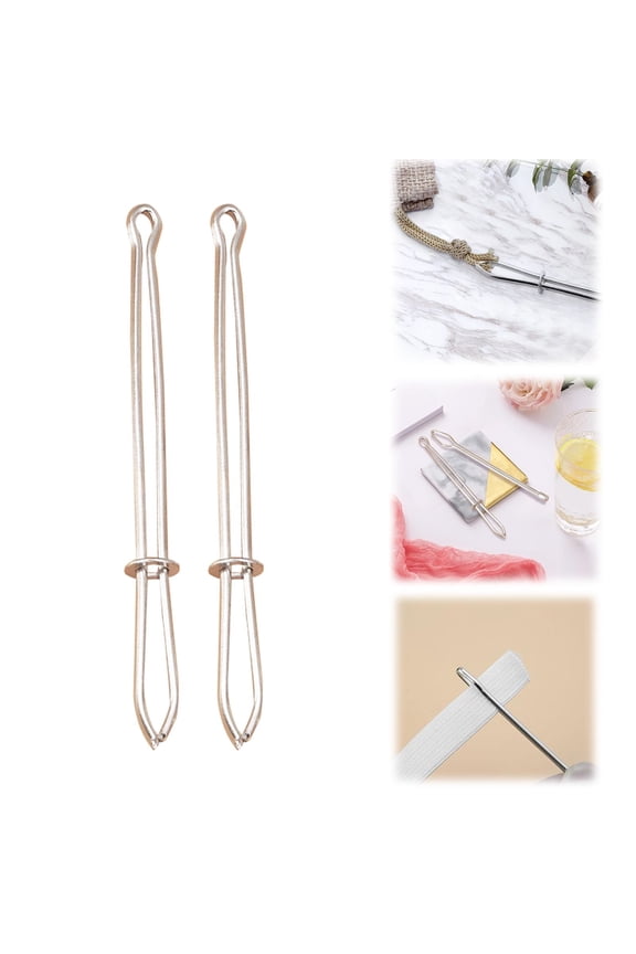 DIY Rope Clip Easy To Pull Rope Threading Device (2/4/8pc) With Tweezers Sewing Tool Used For Rope Replacement Of Hoodies Pants Shorts And Sewing Accessories