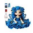 thumbnail image 1 of DIY Rose Fairy Crochet Doll Kit Complete Knitting Craft Pack For Handmade Doll Ornament Making(Blue-25x21x8cm), 1 of 2