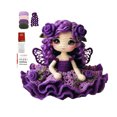 thumbnail image 1 of DIY Rose Fairy Crochet Doll Kit Complete Knitting Craft Pack For Handmade Doll Ornament Making(Purple-25x21x8cm), 1 of 3