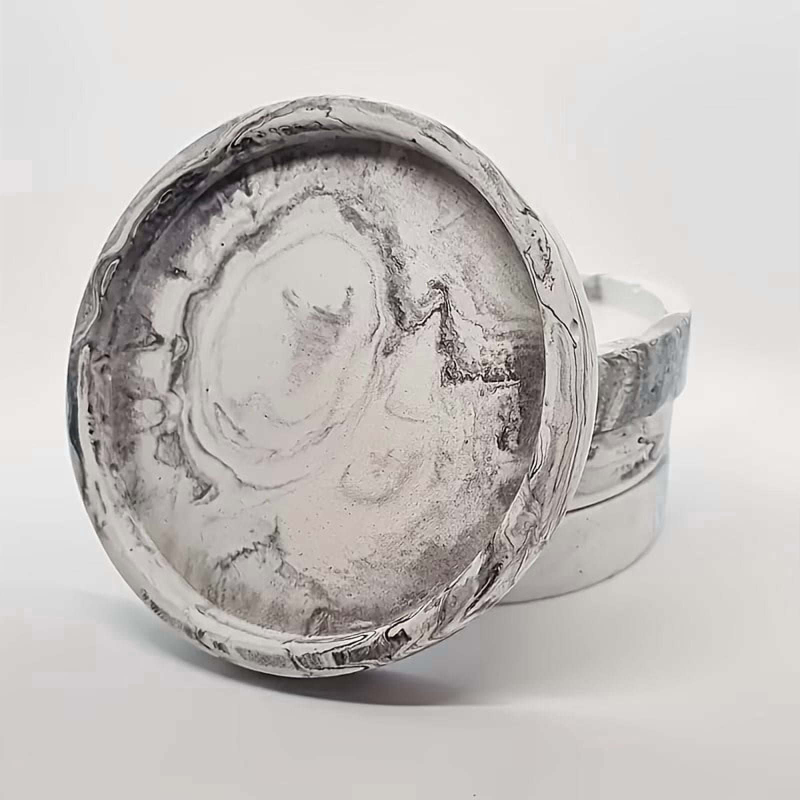 DIY Round Coaster & Candle Mold - Versatile Gypsum Silicone Mold for Resin, Concrete, and Wax Crafting
