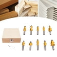 thumbnail image 1 of DIY Router Bit Set, Corner Rounding Edge-Forming Roundover Beading Router Bit Set, Woodworking Milling Cutter Tools 10pcs, 1 of 21