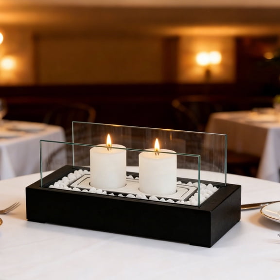 DIY S'Mores Maker with 4pcs of Roasting Sticks - US Patent Design - Unique Hurricane Candle Holder for 2.5 inch Pillar Candle, Home Decoration Gift & Housewarming Gift