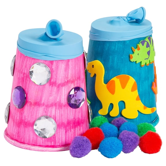 DIY STEAM Balloon Poppers Kit, Makes 12., Craft Kits, Party Supplies, 12 Pieces