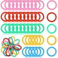 thumbnail image 1 of DIY.STORE 100 Pcs Binder Rings Plastic Book Rings Paper Rings Flashcard Rings Colored Loose Leaf Rings Cards Rings Office Supplies, 1 of 3