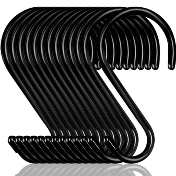 DIYMAG 16 Pcs Large S-Shape Hooks, Heavy Duty 6 Inches S Hook for Hanging Plants Outdoor and Kitchenware Pans Pots Utensils Clothes Gardening and Patio Stuff(6 inches; 16Pcs)