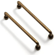 DIY. STORE 2 Pcs Antique Brass Cabinet Bar Pulls, Vintage Handle Pulls for Drawers, Dressers, Cupboards5in Hole Center